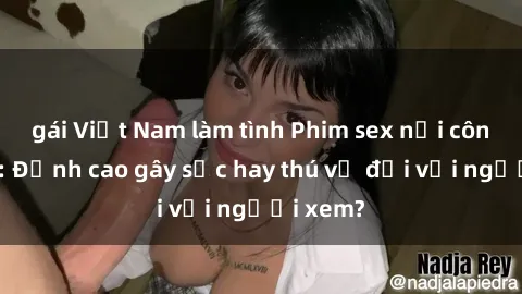 gái Việt Nam làm tình Phim sex nơi công cộng: Đỉnh cao gây sốc hay thú vị đối với người xem?